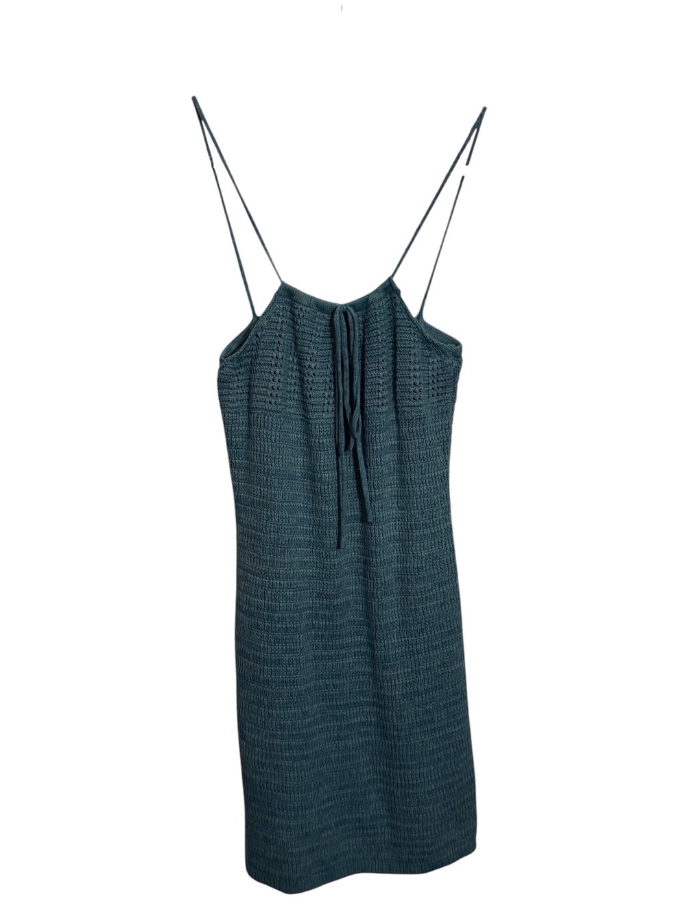Olive & Oak NWT Medium Blue Crochet Midi Length Dress Sleeveless Boho Beach
